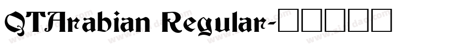 QTArabian Regular字体转换